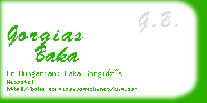 gorgias baka business card